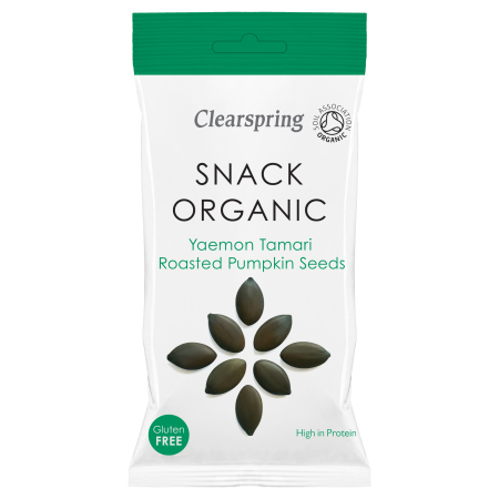 Geröstete Kürbiskerne mit Tamari, BIO, Clearspring, 30g